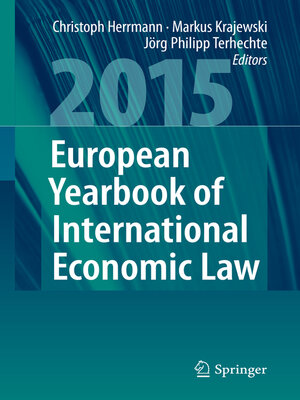 cover image of European Yearbook of International Economic Law 2015